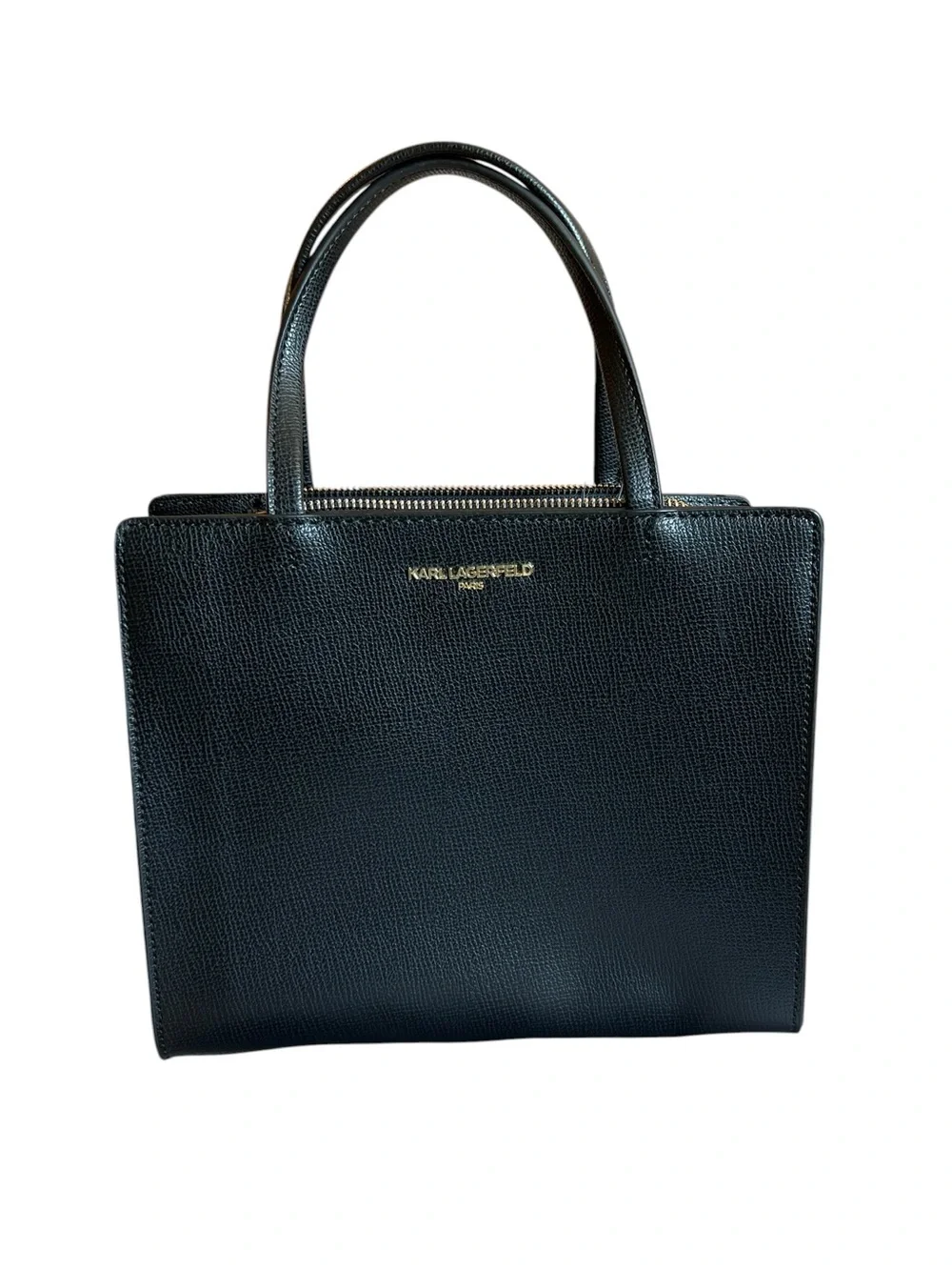 Karl Lagerfeld Paris Maybelle Satchel Black Leather Crossbody Bag - NWT